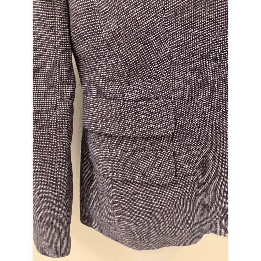 VTG Giorgio Armani  Plaid Black Linen Blazer Size 8 A624 - Picture 2 of 11